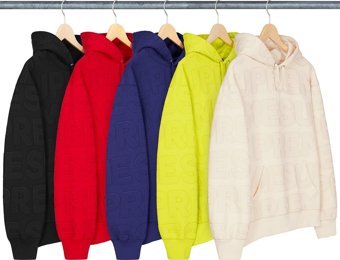 Embossed Logos Hooded Sweatshirt